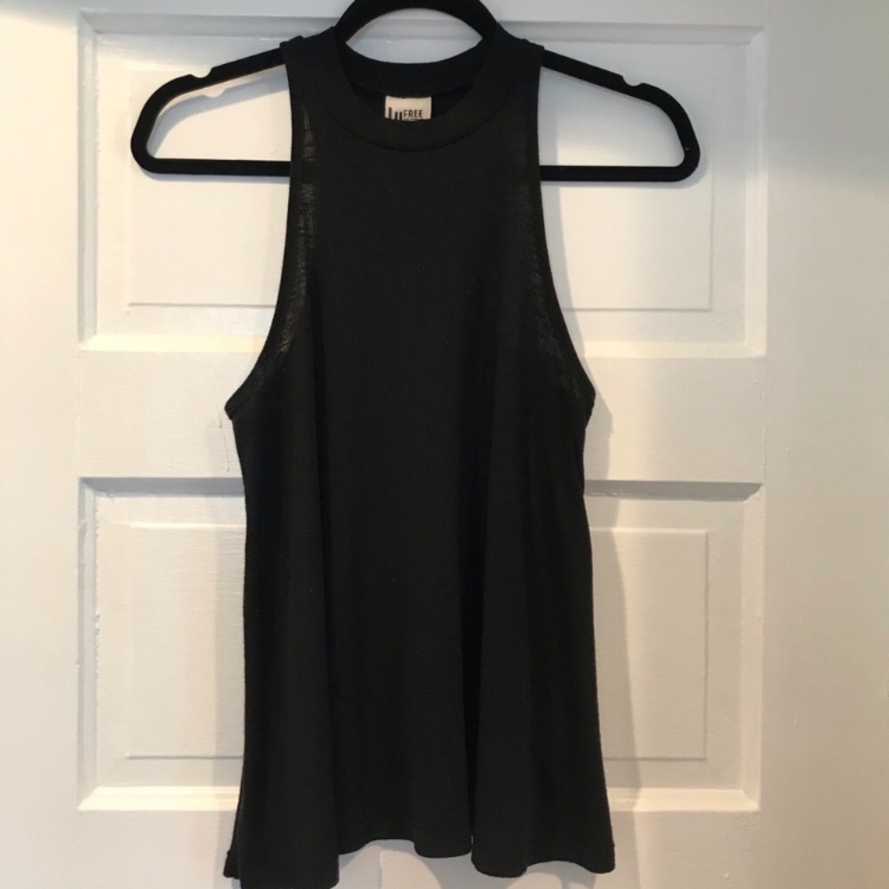Free People Ribbed High Neck Tank Top - Picture 3 of 6
